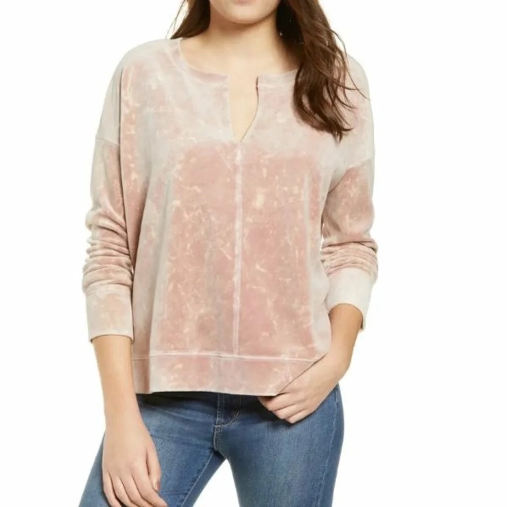 BP Blush Velour Sweater